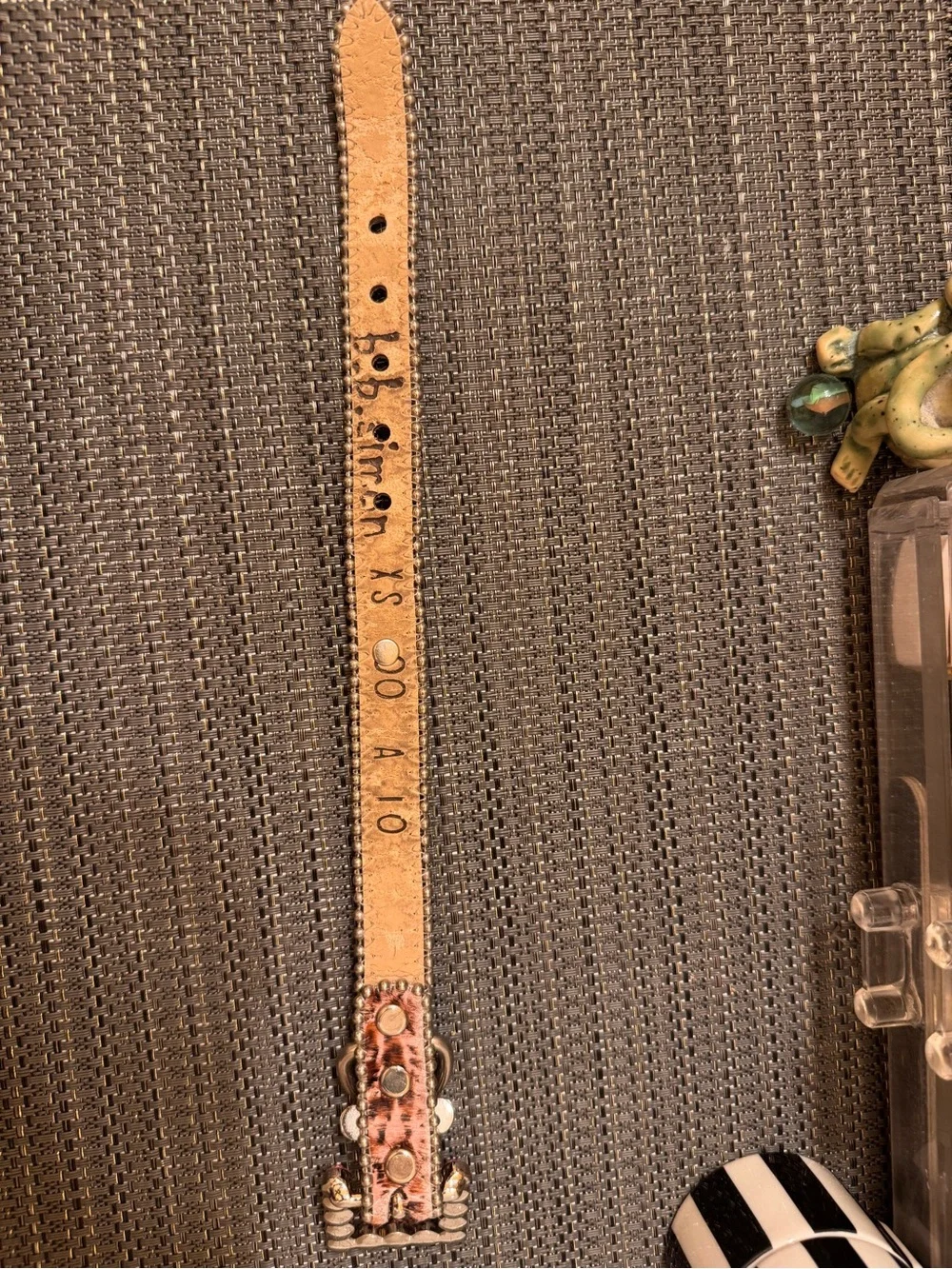 Authentic B.B. Simon Swarovski Crystal Pet Collar XS – Pink Animal Print